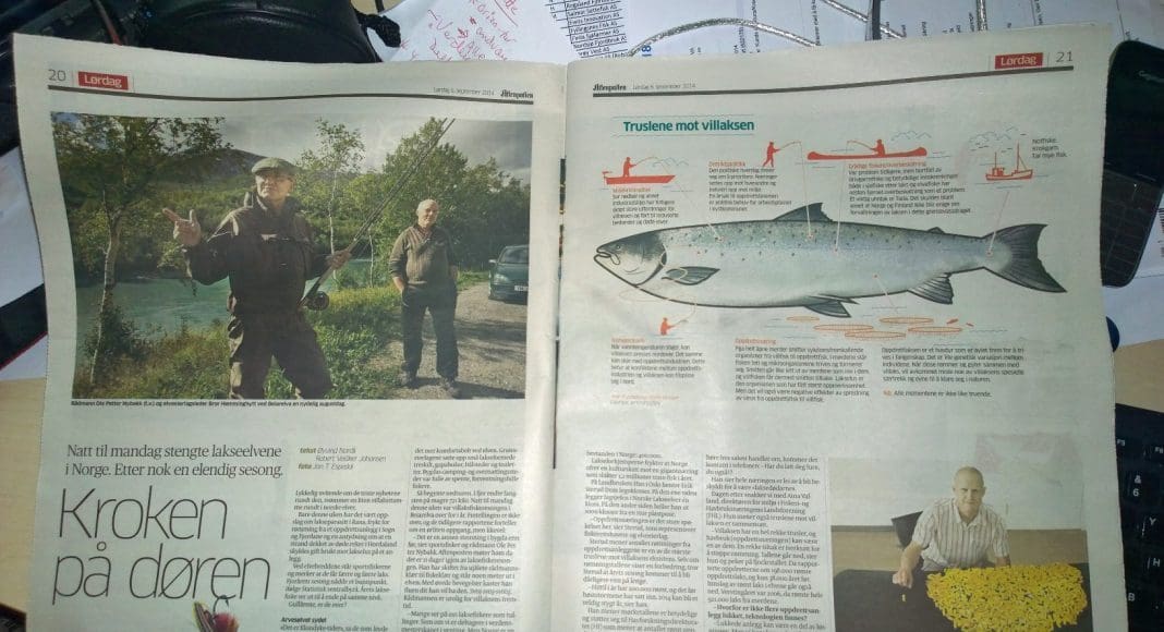 Faksimile av Aftenposten lørdag 6. september 2014