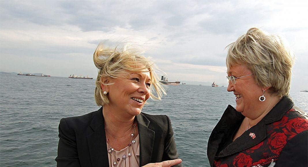 Næringsminister Monica Mæland og fiskeriminister Elisabeth Aspaker.