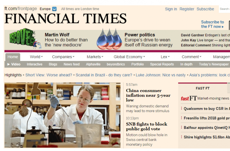 Financial Times med fokus på laks