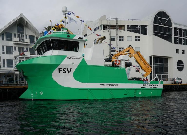 &laquo;Multi Innovator&raquo; døpt: –  Vi mener dette er verdens mest avanserte fartøy for havbruksnæringa