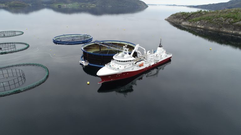 Historiens første levering av slaktefisk fra Aquatraz