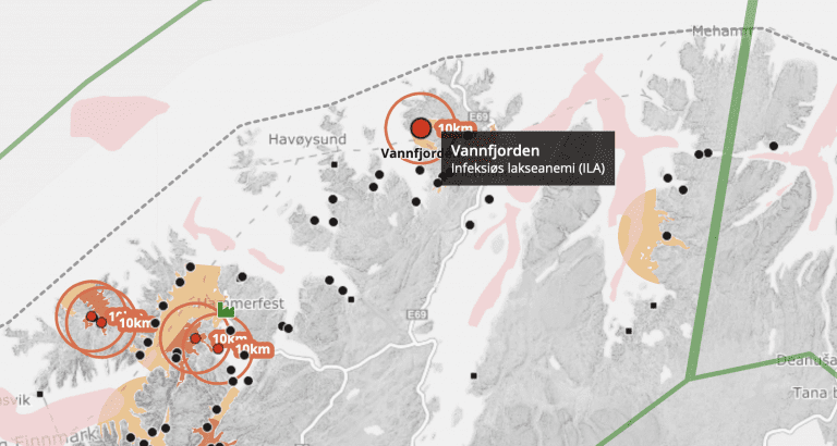 Påvist ILA på verdens nordligste lakselokalitet