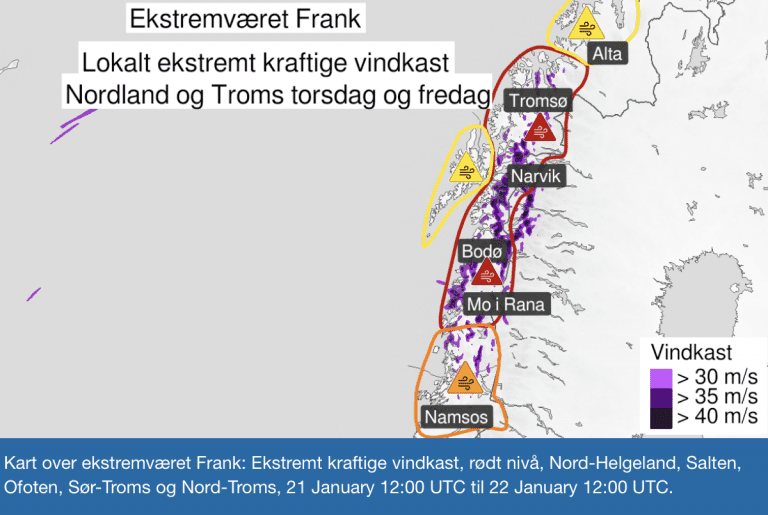 – Jeg kan ikke huske at meteorologene noensinne har meldt så sterk vind her i fjorden