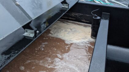 Picture of sludge collected from the Framo LiftUP system Photo_Framo LiftUP