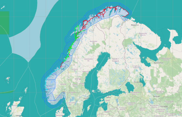 Sporet båttrafikken til og fra de PD-smittede lokalitetene i nord