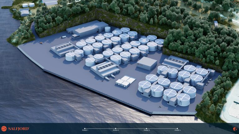 Salfjord sikrer seg strøm. Nå starter pengejakten for det landbaserte oppdrettsanlegget